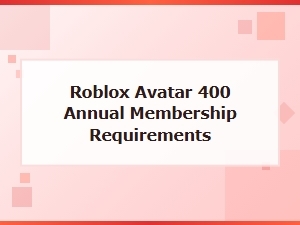 Annual Membership for Roblox Avatars